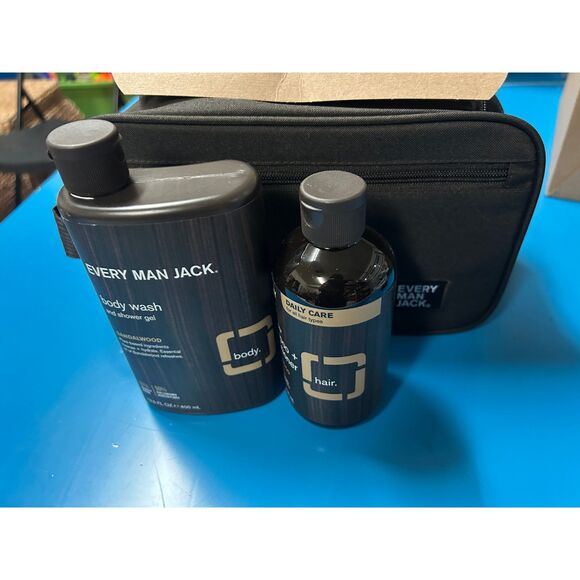 Every Man Jack Body Wash Shampoo Set Mens Grooming Kit Black - Picture 1 of 3